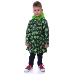 Дождевик-плащ детский «Волшебные звери-Заводной крокодил» с капюшоном, на кнопках, размер M(57*42см) ДоброСад