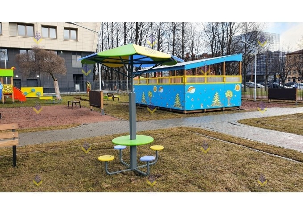 Столик с навесом Семицветик