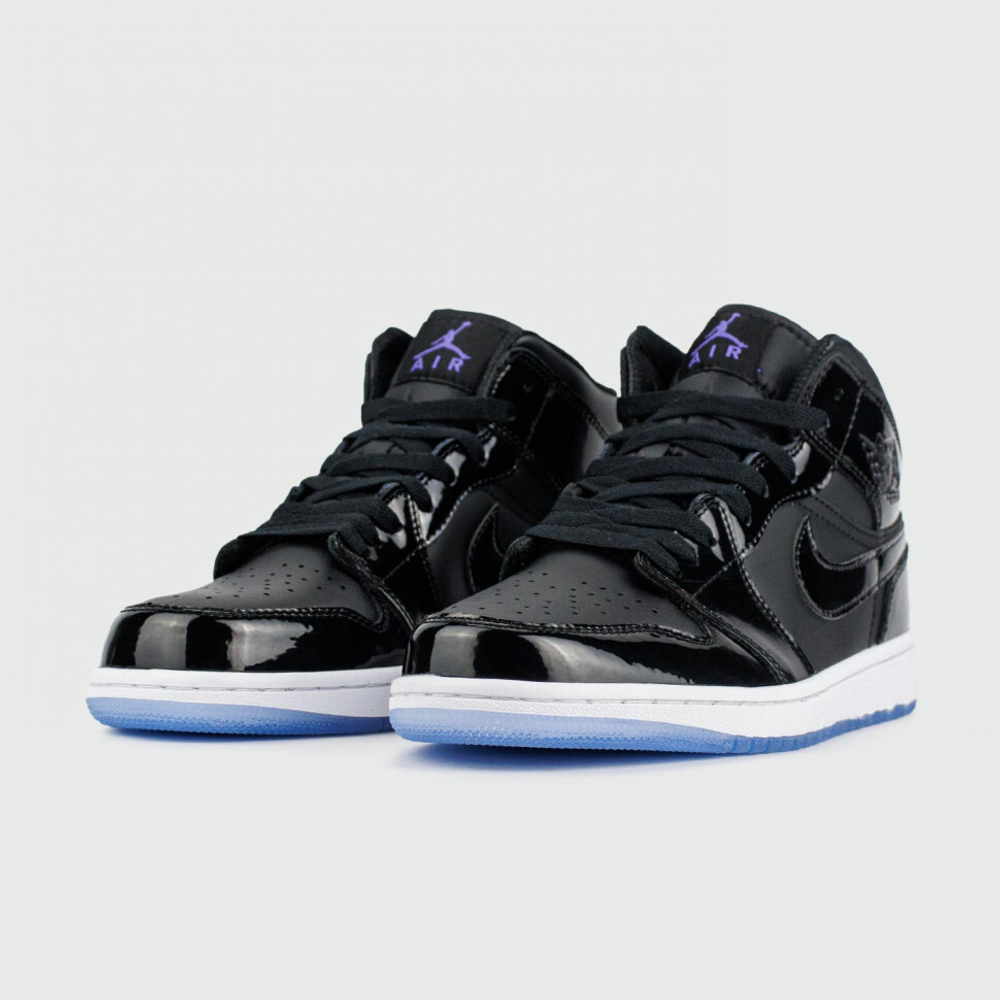 кроссовки Air Jordan 1 Mid Black White Ftwr. Wmns