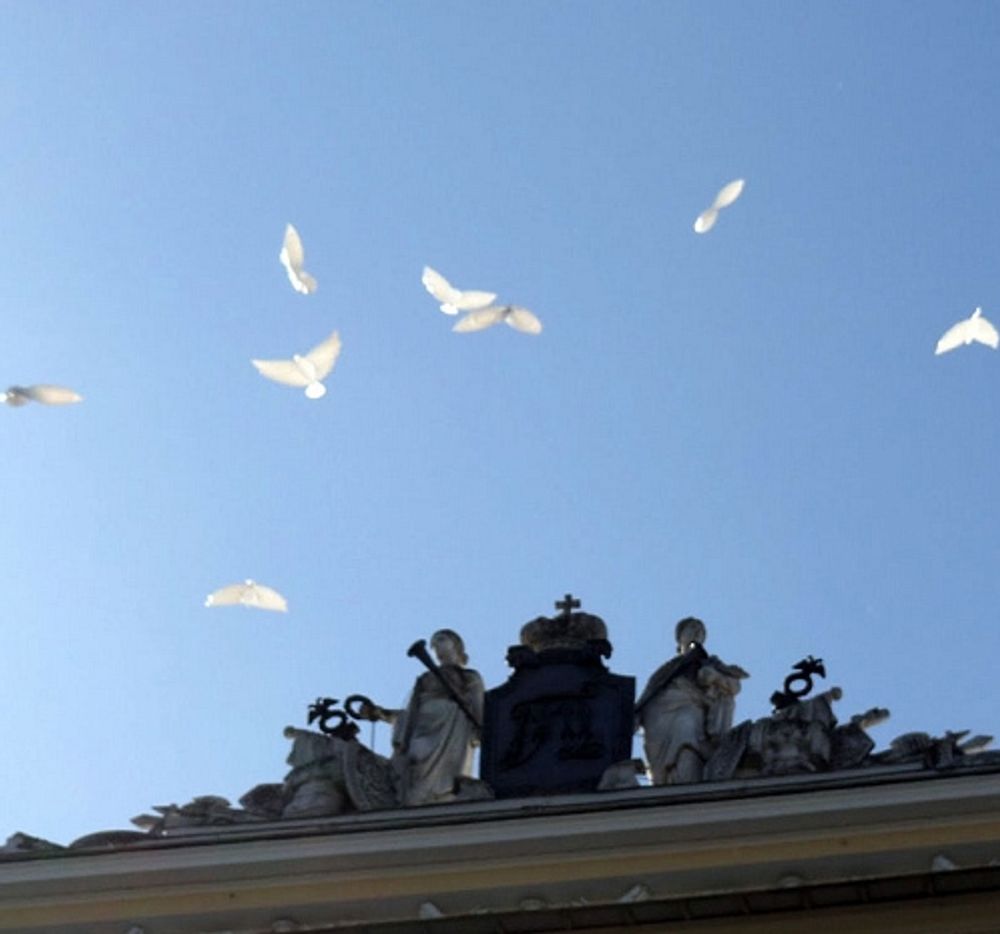 Шар (34"/86 см) Фигура, Голубь, Белый 1 шт.