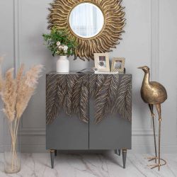 Комод Тропик Классик с 2 полками Серый Голд