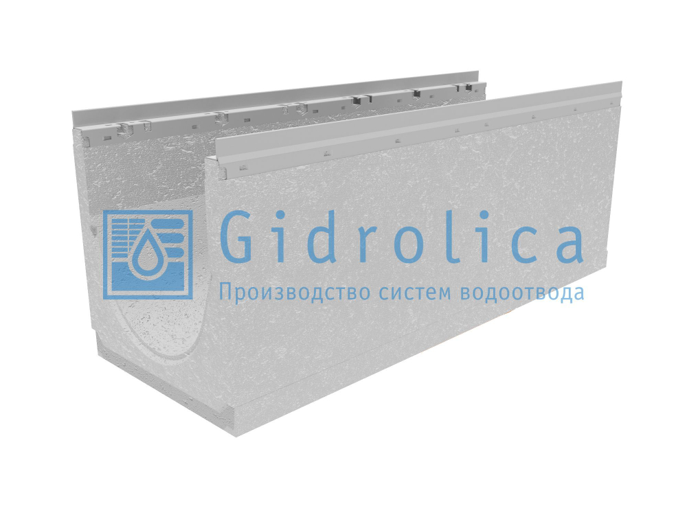 Лоток водоотводный бетонный коробчатый (СО-300мм), с оцинкованной насадкой, с уклоном 0,5% КUу 100.36,3(30).32,5(26) - BGU-Z, № 6