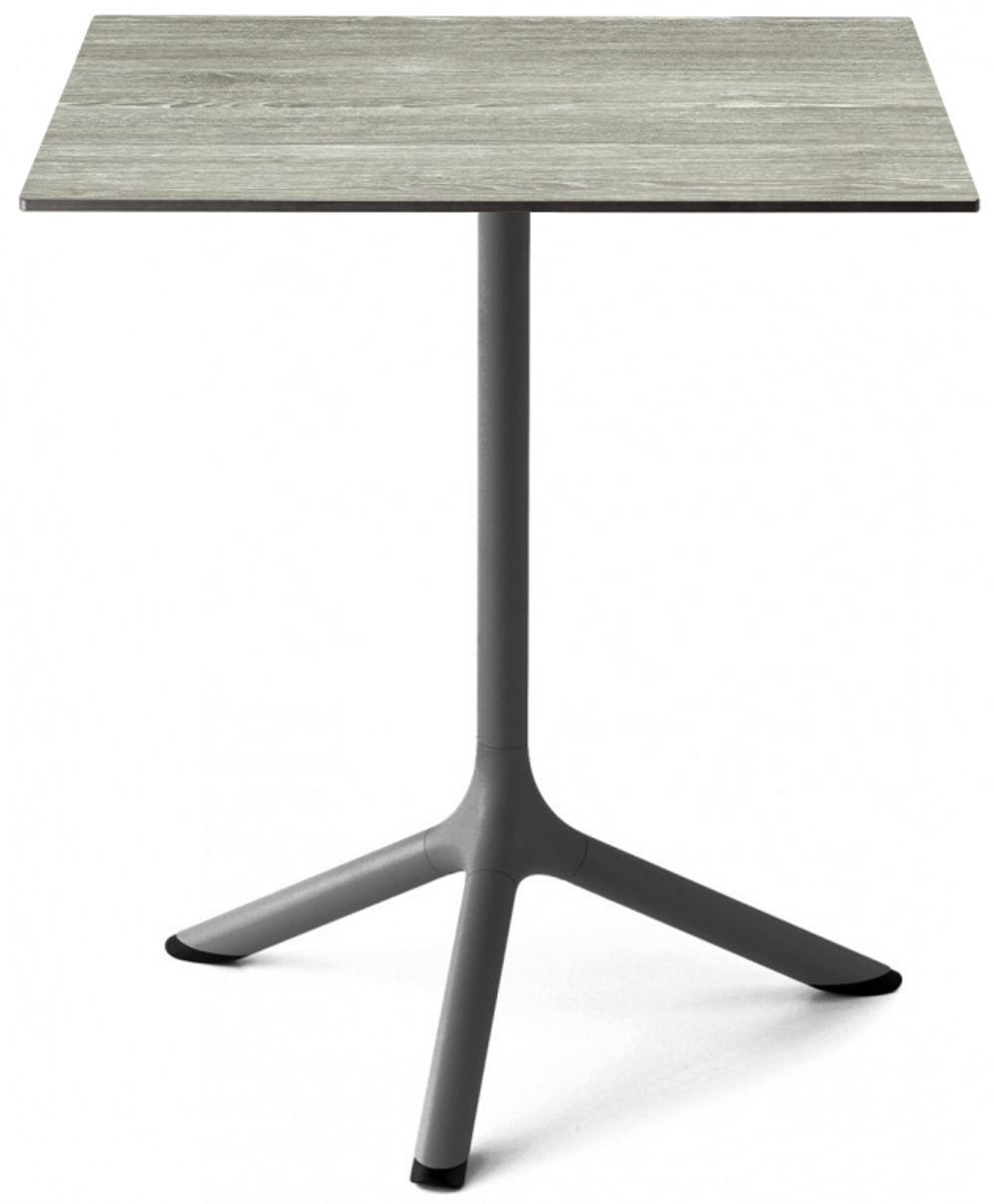 Стол ламинированный обеденный Scab Design Tripe, антрацит, состаренный серый дуб