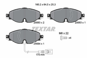 TEXTAR - 2568301-TET - Brake Pad Set, disc brake