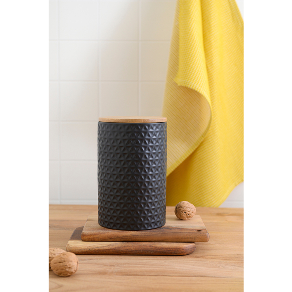 Банка для хранения керамическая farah, 1,5 л, черная