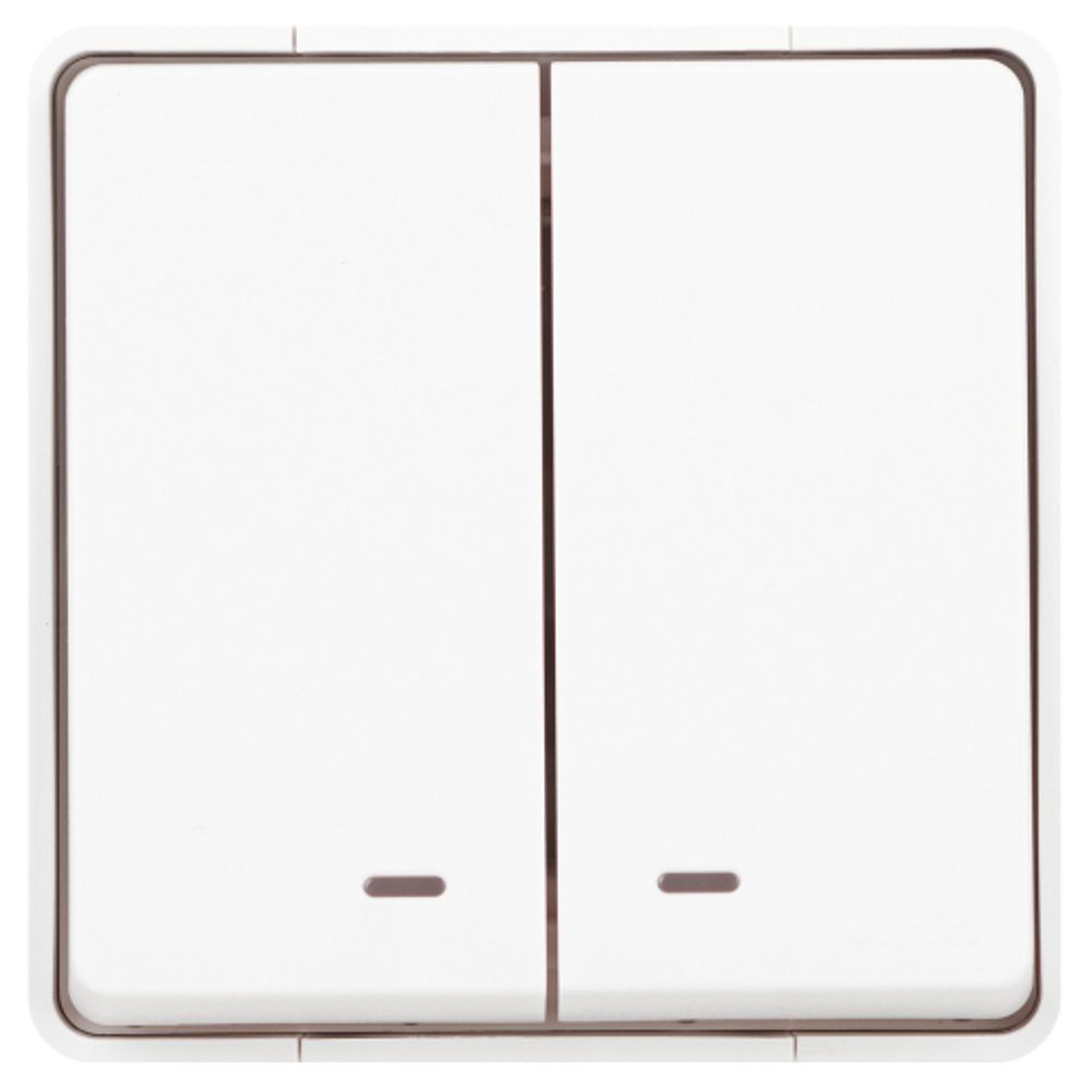 Выключатель ЭРА Эксперт 11-1505-01 двойной с подсветкой IP55 10АХ-250В ОУ белый | Эра Эксперт