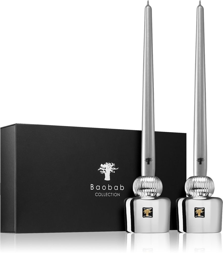 Baobab Collection свеча 2 шт. + ароматизированная свеча держатель 2 шт. Les Exclusives Platinum Twins