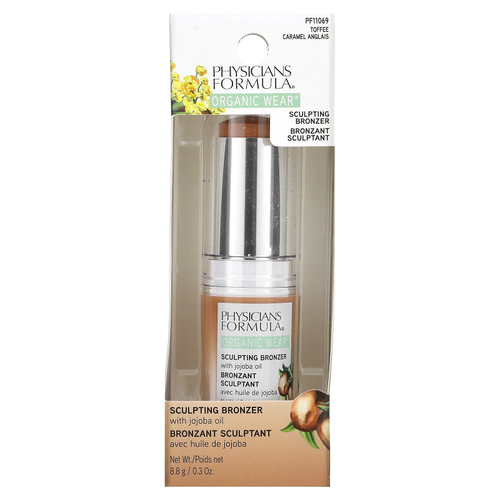 Physicians Formula, Organic Wear, бронзер для скульптурирования с маслом жожоба, PF11069 ириска с карамелью, 8,8 г (0,3 унции)