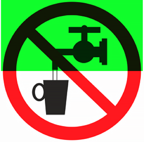 Р05 "Запрещается использовать в качестве питьевой воды"