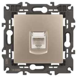 Розетка ЭРА Elegance 14-3107-04 информационная RJ45 IP20 шампань