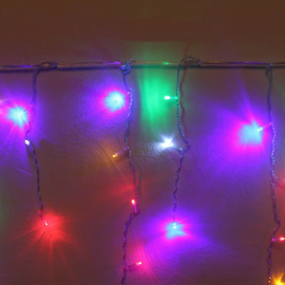 Гирлянда для дома БАХРОМА «Мерцание Premium» ш3м* в0,3/0,5 м 120 ламп LED, прозрачн.провод, 1реж,, IP-40, Мультицвет (возможность соединения)