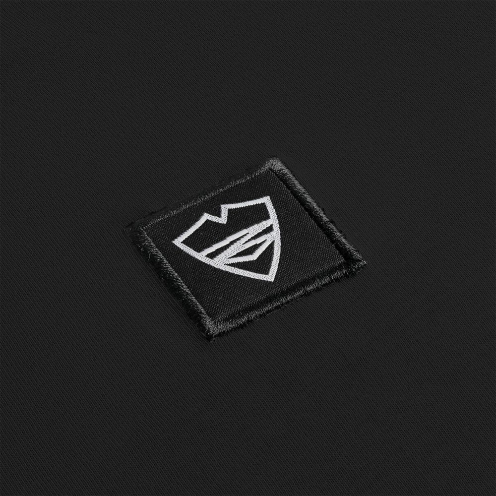 Лонгслив Питерский щит Шрифтовой лого черный