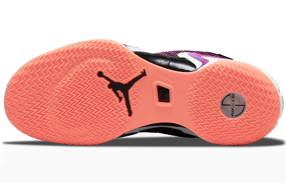 Jordan Air Jordan 36 PF "First Light" fabric synthetic leather TPU UV shock absorption, non-slip, wear-resistant wrapping support, mid-cut actual combat basketball shoes for men and women with the same black and purple domestic version