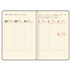 Еженедельник датированный 2026 210х297 мм А4 BRAUBERG "Comodo" под кожу коричневый (117152)