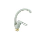 YUB4-A181KS, см-ль для кух.мойки с пов.круглым изливом  Ø 40 гайка (корона) песочный