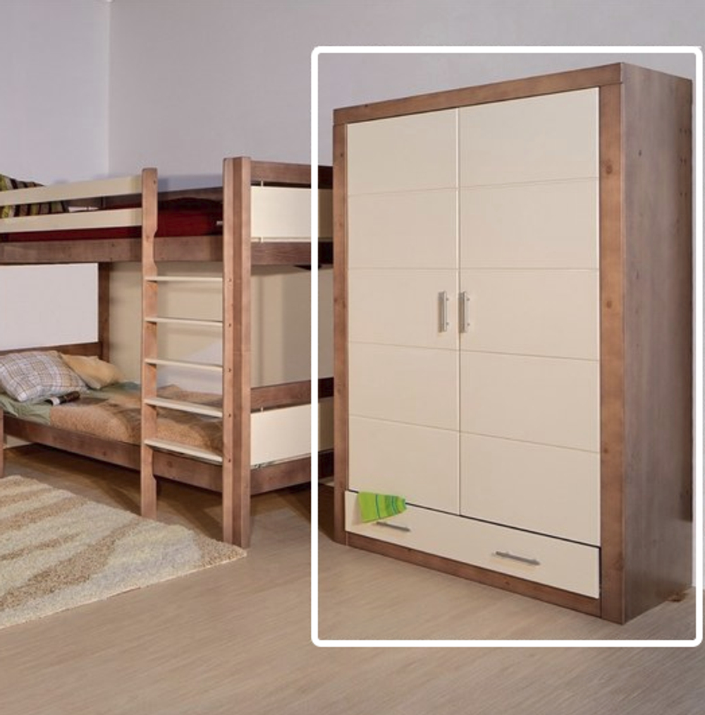 арт. 8090 Шкаф брамминг комбинированный (внутри вешалка+полки) Ш1150хГ600хВ1900