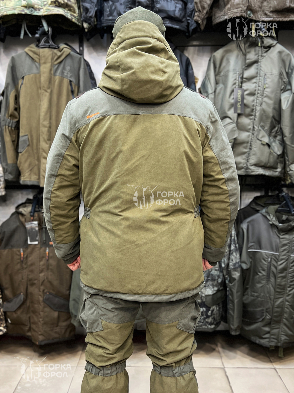 Костюм зимний PRIDE Магнум -45°C, полукомбинезон, Исландия, хаки