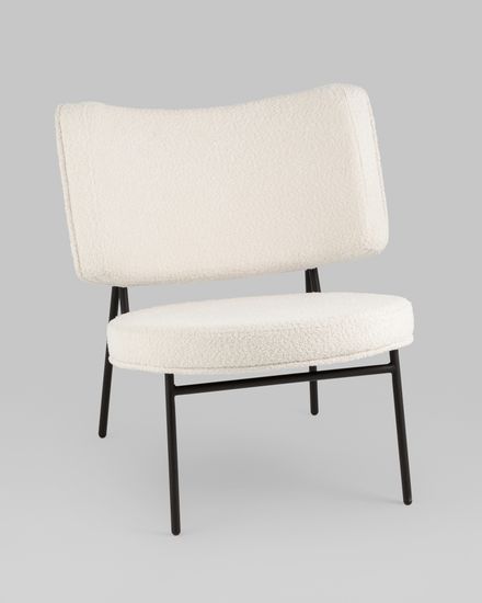 Кресло District Lounge букле белый