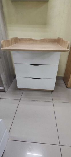 дуб сонома / белый глянец реальное фото