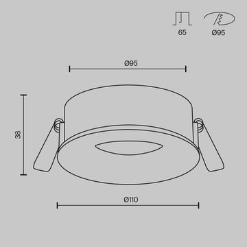 Встраиваемый светильник 1*GX53 DL027-GX53-MG матовое Золото Slim Maytoni