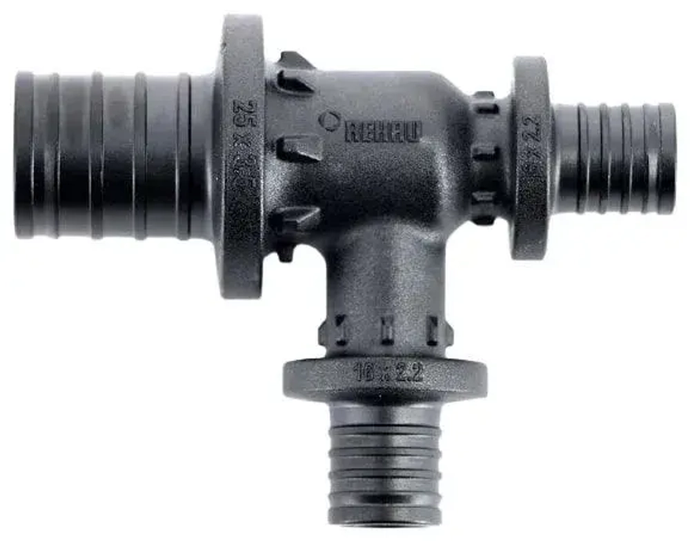 Тройник аксиальный 25x16x16 REHAU RAUTITAN PX переходной