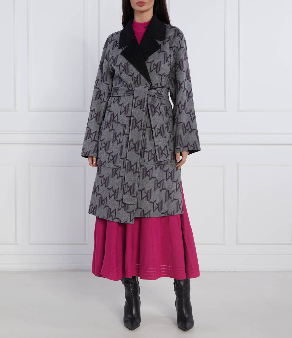 Двухстороннее пальто Monogram Karl Lagerfeld - черный(226W1500)