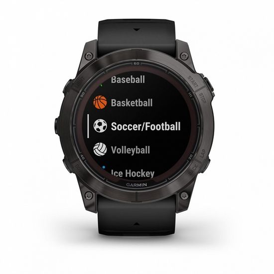 Умные часы Garmin Fenix 7X Pro Sapphire Solar Edition Титановый угольно-серый корпус с DLC-покрытием и черным ремешком