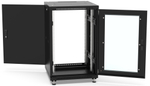 Шкаф напольный 19", 18U Filum FL-NT-1866GM1M-BK