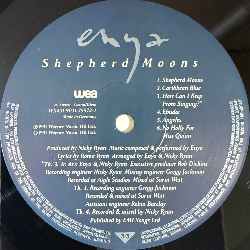 Enya - Shepherd Moons (Германия 1991г.)