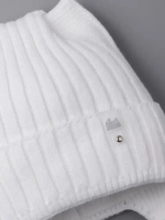 Шапка для девочки с ушками осенняя