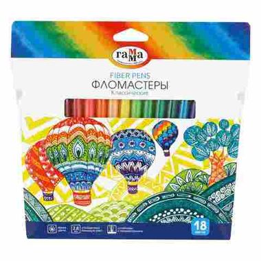 Фломастеры 18цв. смываемые 
