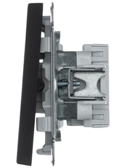 ARTGALLERY 2-клавишный ПЕРЕКЛЮЧАТЕЛЬ, сх.6/2, 10АХ, механизм, БАЗАЛЬТ