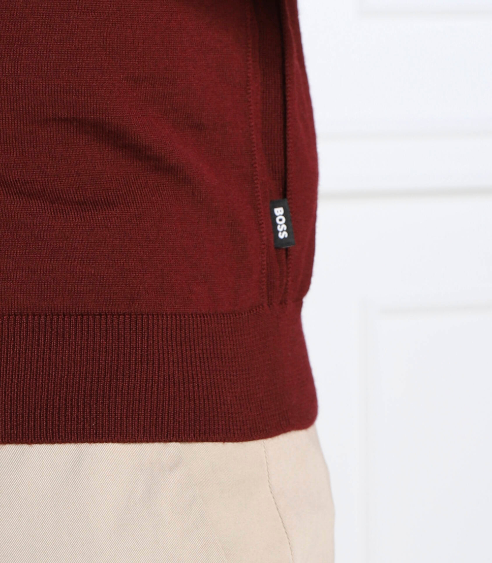 Хлопковый свитер leno-p BOSS BLACK - бордовый(50468239)