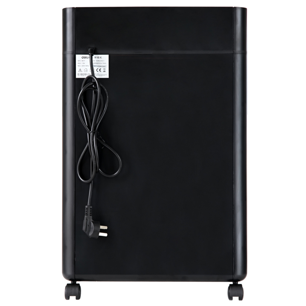 Шредер Deli, 4 уровень секретности (4х40мм), 16 листов, 31 литр