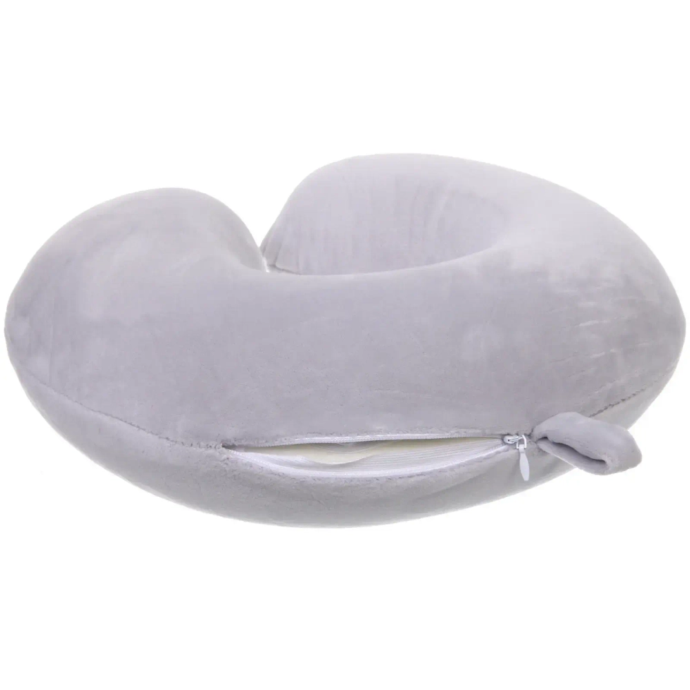 Подушки дорожная «TRIP - Comfort», мемори-эффект, цвет светло-серый