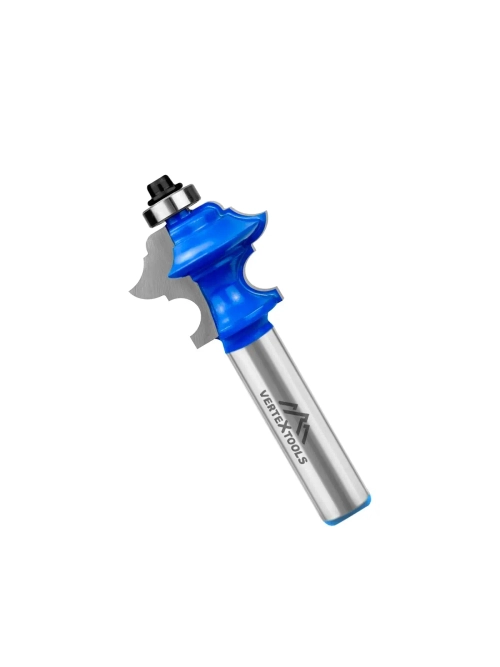 ФРЕЗА КРОМОЧНАЯ ФИГУРНАЯ С ПОДШИПНИКОМ ХВОСТ - 12мм, D-34,9мм, H-27.1мм, R-4,75мм, L-72.4мм