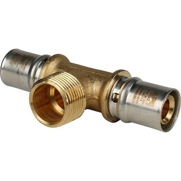 Тройник пресс Stout 20x3/4" НР с наружной резьбой (SFP-0008-203420)