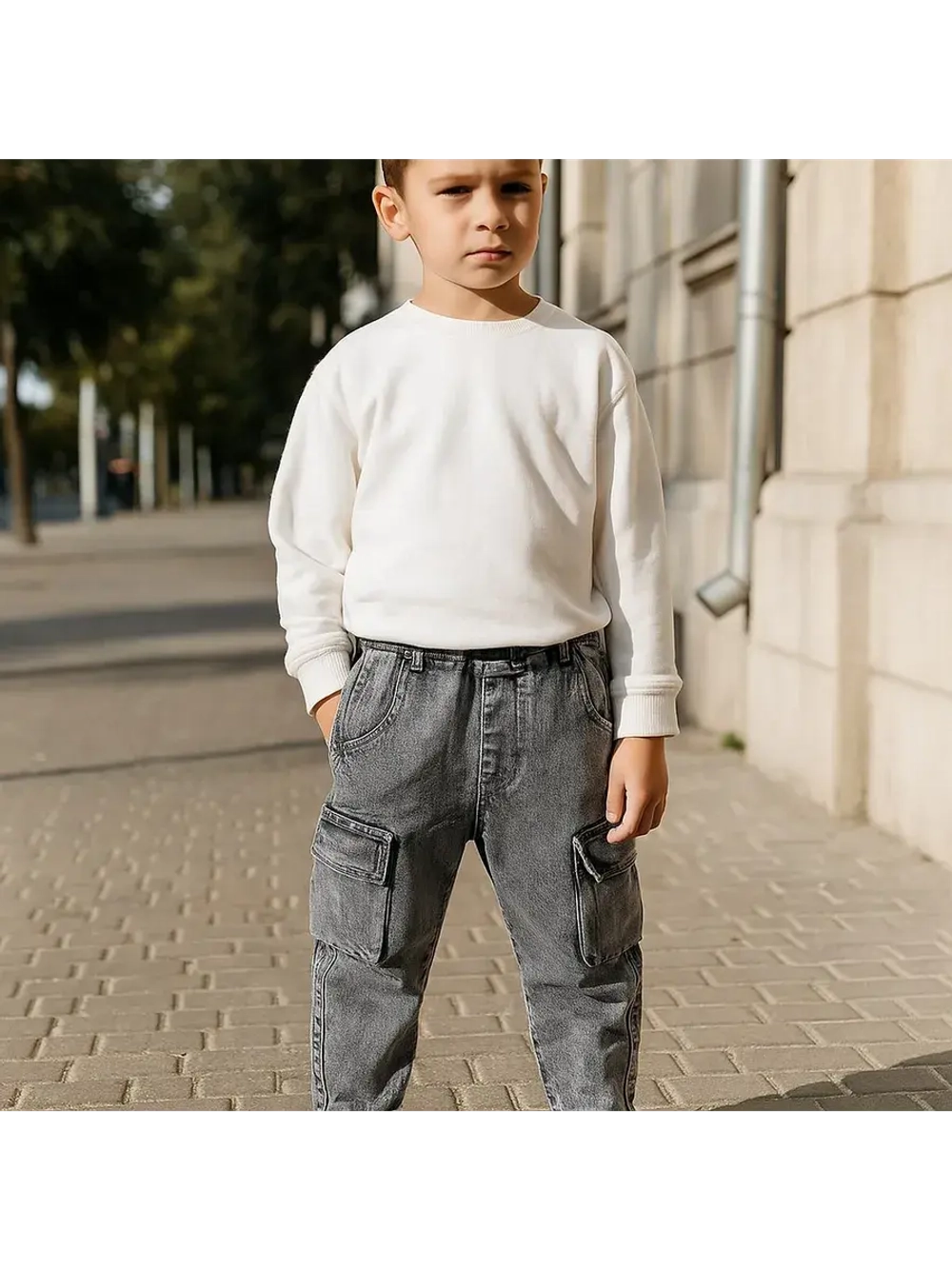 Джинсы для мальчика и для девочки.