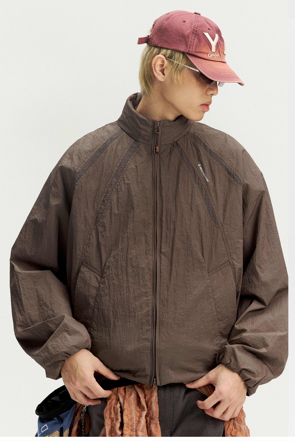 Ветровка Nothomme Monterest Outdoor Water-Repellent Reflective Print Loose Fit Stand Collar Hidden Hood Jacket