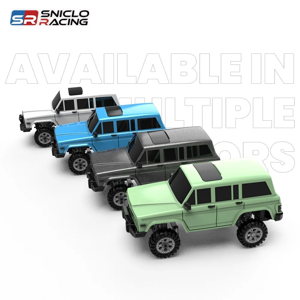 Радиоуправляемый внедорожник Jeep белый c камерой 1:64 4x4 , Набор Sniclo FPV 3015 , Машина+пульт+Очки FPV обновленная модель