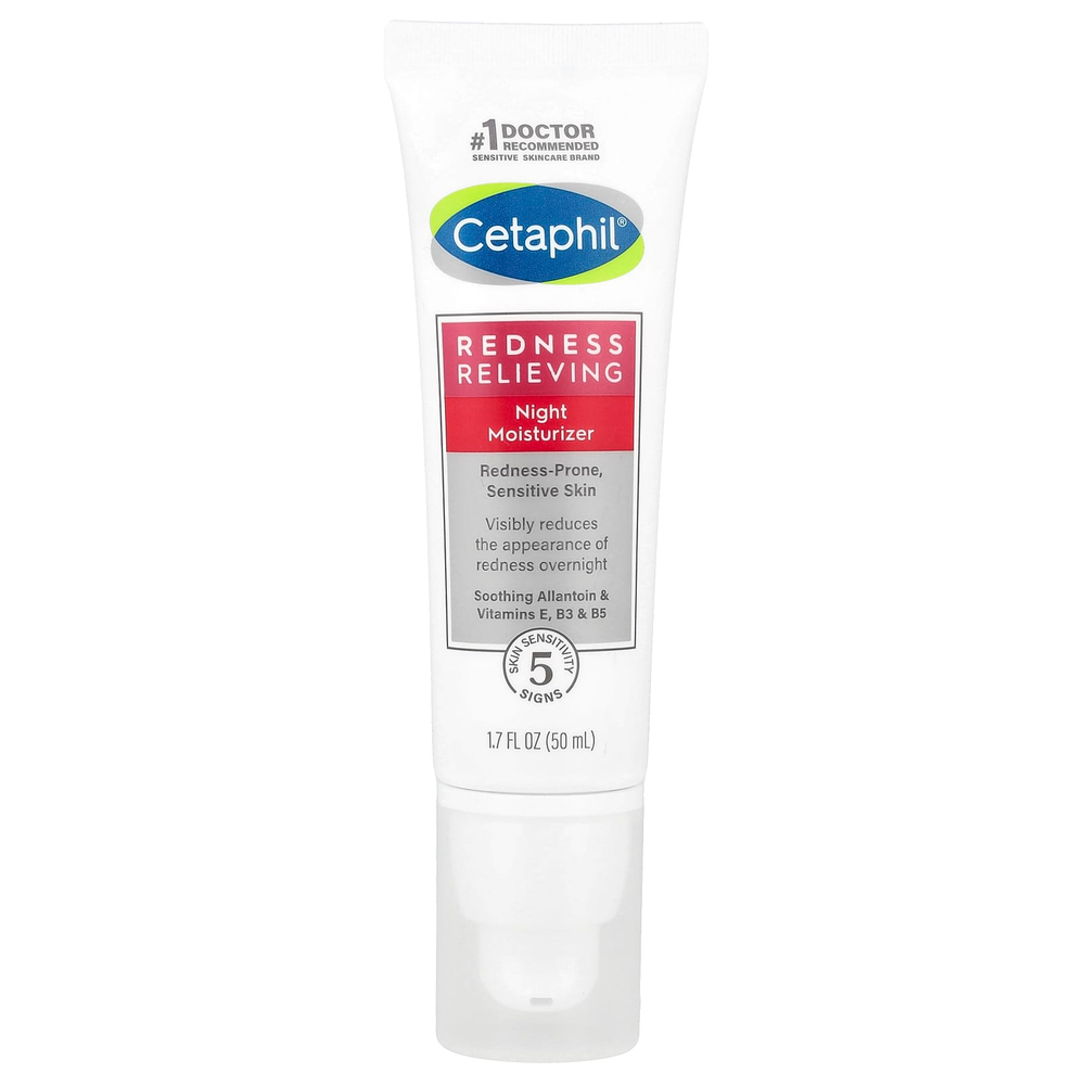 Cetaphil, ночное увлажняющее средство, снятие покраснения, 50 г (1,7 унции)