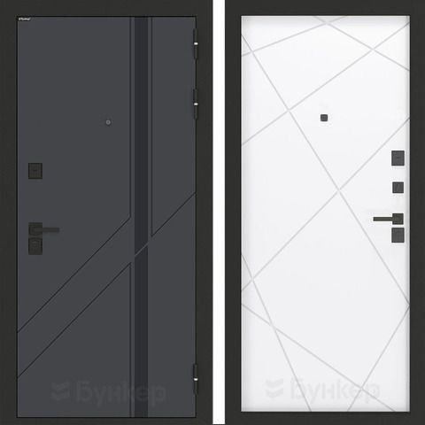 Входная металлическая дверь Бункер БН-12 Веллюто верде ФЛ-291 Белый софт