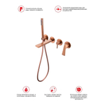 Смеситель для ванны встраиваемый Raglo R07.32.33, матовая медь