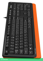 Клавиатура A4Tech Fstyler FKS10 черный/оранжевый