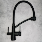 Смеситель для кухни, Gappo, гибк излив, с картриджем, подкл к фильтр, чер, G4398-16