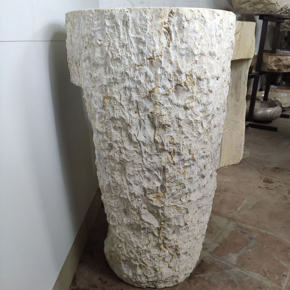 Раковина напольная из мрамора Erozy Cream MN-61496 53*53*91