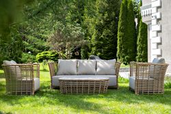 "Валенсия" лаунж-зона из искусственного ротанга, цвет соломенный