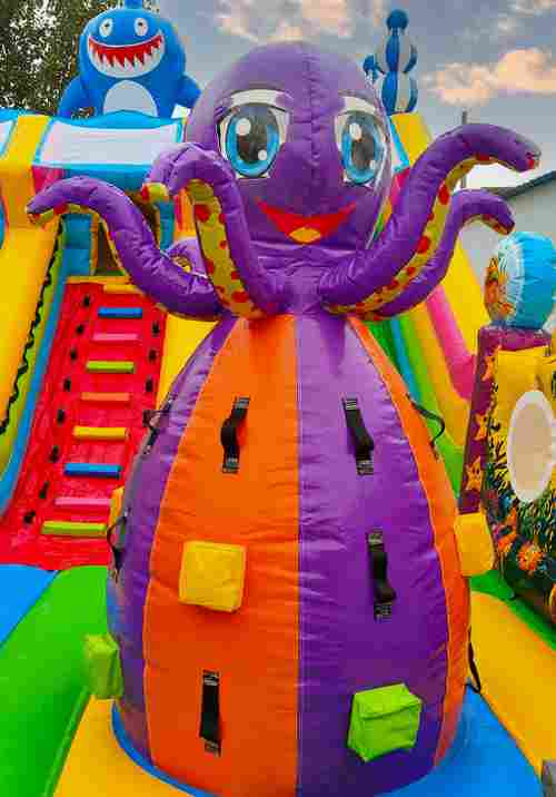 Коммерческий надувной батут с горкой «В гостях у моря 3»  10*6*6,1 м.