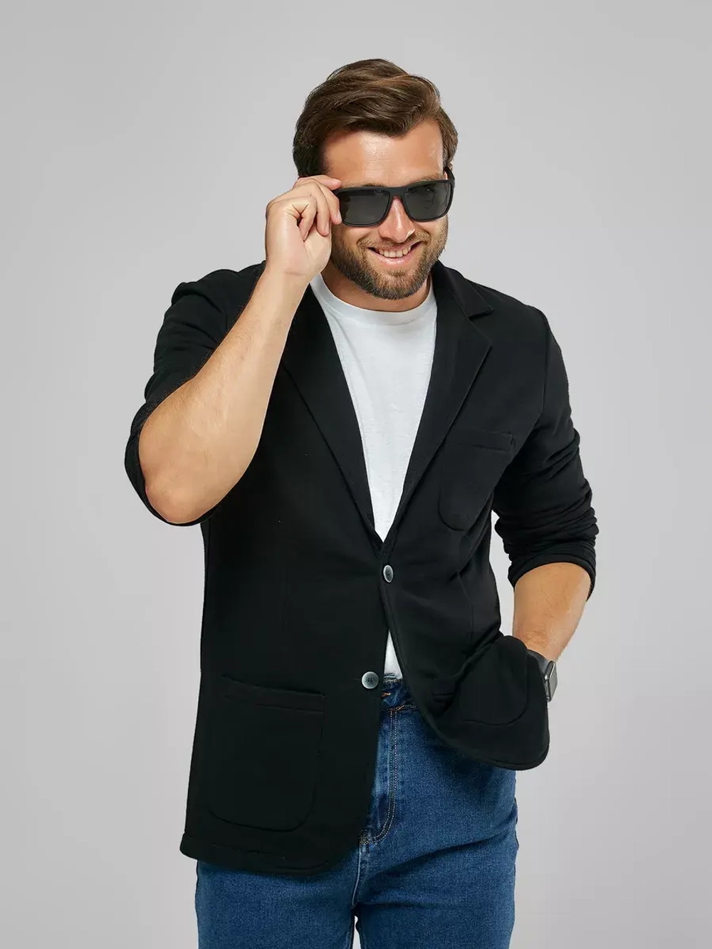 Пиджак-блейзер без подкладки со шлицей