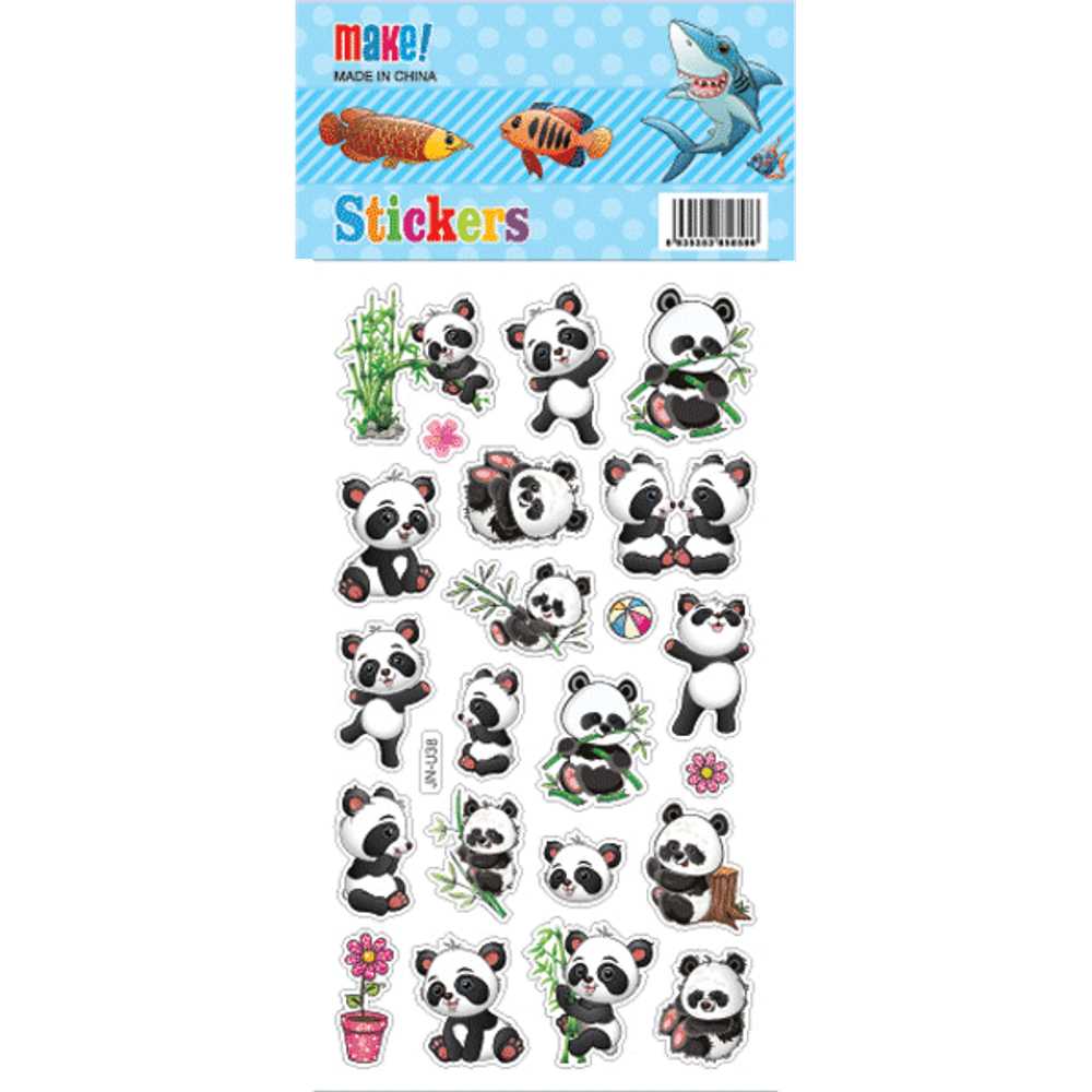 Наклейки в наборе PVC "Panda" 23шт е/п DEVENTE8002131